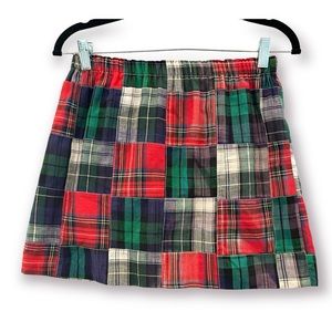 VINTAGE Handmade Patchwork Madras Mini Skirt Small